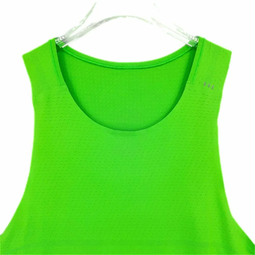 Lululemon Men's Lime Green Fast and Free Singlet Gym Workout Running Tank Top